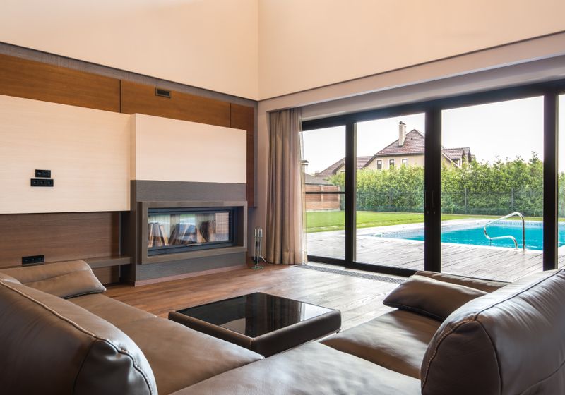 Sliding window and glass door in a bright Columbus room